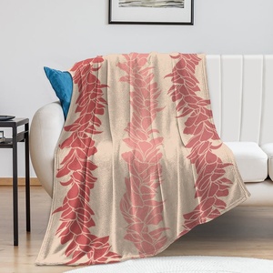 Tropical Hawaii Minky Blanket Seamless Designs Puakenikeni Pikake Lei Curve Lei Flower Hawaiian <strong>Throws</strong> Blankets <strong>for</strong> <strong>Bed</strong> - Product Image 6