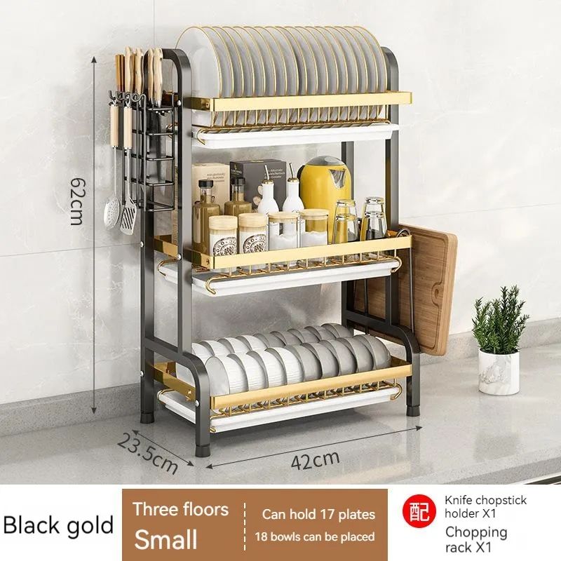 petite taille-3 niveaux-noir et or