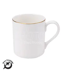 Official Orca Coatings 8 oz. Sublimation Blank Custom Balmoral Bone China Ceramic Coffee Mug