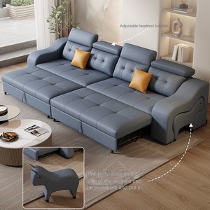 Sofá Cama Modular Moderno, Creativo, Multifuncional, de Tela, <span class=keywords><strong>con</strong></span> Almacenamiento, de Doble Uso, <span class=keywords><strong>con</strong></span> Estructura de Madera, de 3 Plazas, para Sala de Estar - Product Image 2