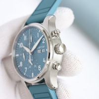 Montre de sport de luxe pour homme en acier inoxydable et caoutchouc, cadran en cristal saphir, mouvement mécanique automatique à aiguilles, réserve de marche