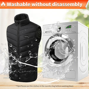 جاكيت حراري يعمل ببطارية قابلة للشحن للرجال والنساء، سترة حرارية مع بنك طاقة لفصل الشتاء والصيد والتزلج في الهواء الطلق - Product Image 6