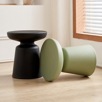 Table basse ronde moderne et simple en plastique avec structure métallique pour salon, entrée, meubles de maison, tables d'appoint de chevet, petites tailles