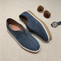Nouvelles Chaussures Décontractées pour Hommes 2026 – Mocassins en Cuir Véritable à Semelle Épaisse, Baskets Nubuck à Enfiler – Qualité Supérieure pour Hommes