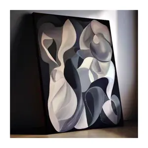 Abstrakte extra große Malerei auf Leinwand Große Ölgemälde EINFACHE SCHWARZE weiße Art Wand kunst Home Decoration für Wohnzimmer