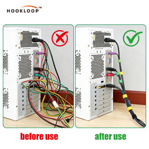 เทปตีนตุ๊กแกแบบติดแน่น OEM/ODM - ติดผนังแบบไม่ต้องเจาะและจัดการสายเคเบิล ตัดได้ตามขนาดที่ต้องการ (หลายขนาด) - Product Image 5