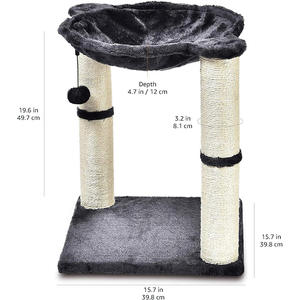 2025 productos para mascotas gatito gato árbol juguetes Sisal rascador de alta calidad árbol duradero para gatos con bola de Sisal colgante - Product Image 5
