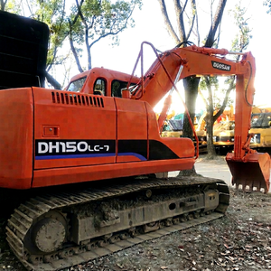 รถขุดตีนตะขาบ Doosan DH150LC-7 สีส้ม ระบบไฮดรอลิก สำหรับงานก่อสร้างหนัก - Product Image 1