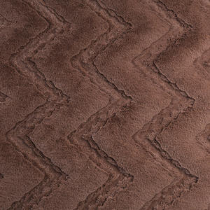 LongFine recyclé 100 Polyester tissu fourrure de lapin en relief vague 3D Jacquard tricoté tissu pour vêtements maison Textie couverture - Product Image 3