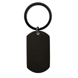 厂家批发二维码钥匙扣不锈钢钥匙扣定制空白钥匙扣金属标签钥匙扣