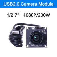 Módulo de Cámara Industrial PCBA con Sensor CMOS 1080P F22 2.7mm 120 sin Distorsión, USB 2.0 para Android/Linux/Windows/MAC