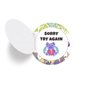 Tarjetas de Extracción con Diseño Personalizado CMYK, Diseño Gratuito, Tarjeta con Diseño de Conejo, Impresión Digital, Papel Recubierto, Boletos de Extracción Personalizados - Product Image 2