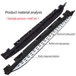 تصميم عتبات جانبية مريحة لسيارات مرسيدس-بنز GLC موديلات 2013 إلى 2019، ألواح جانبية من الألومنيوم - Product Image 1