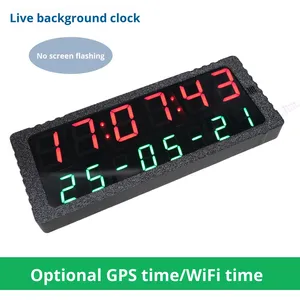 Live Stream Digital <strong>Clock</strong> Flicker-Free WIFI Time <strong>Sync</strong>/GPS Satellite <strong>Clock</strong> Module 3D Printed Enclosure Year-Month-Day <strong>Clock</strong> - Product Image 4