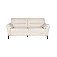 Canapé convertible 2 places en velours blanc crème, moderne, avec pieds en métal, pour salon, appartement