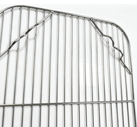 Grilles de barbecue rectangulaires en acier inoxydable 304 avec pieds, filet de cuisson vapeur carré, filet métallique pour barbecue, accessoires de cuisson en métal au carbone