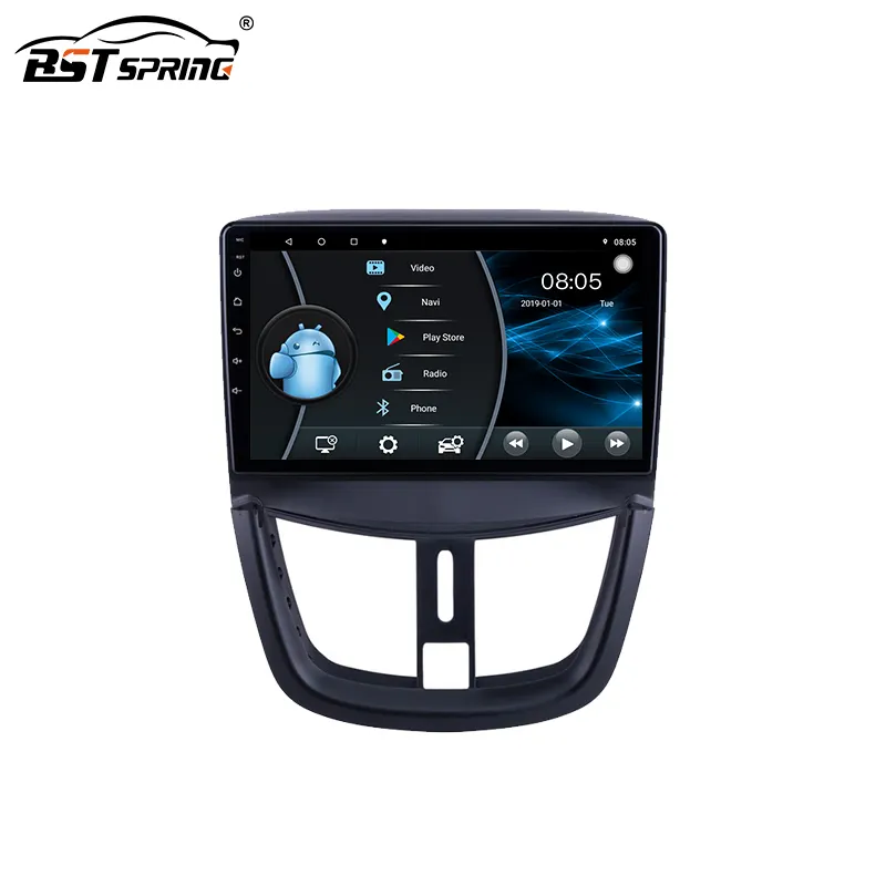 Bostar — autoradio Android, écran tactile, Navigation GPS, BT, Wifi, lecteur stéréo, pour voiture Peugeot 207, 2006 (2010)