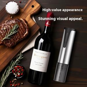 Abridor de Botellas de Vino Eléctrico Moderno de Acero Inoxidable, Multifuncional, Automático, Redondo, Artefacto para Abrir Vino, Tapón de Vino para Ceremonias - Product Image 3