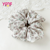 Scrunchie Rambut Besar Motif Bunga Gaya Hutan untuk Wanita, Aksesoris Rambut Mewah Bahan Chiffon Musim Semi/Panas 2026 Terbaru