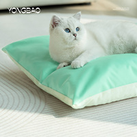 YOMOBA Tente pour animaux de compagnie de luxe moderne couleur macaron, abri d'été triangulaire pour chat et chien, entièrement démontable, coussin indépendant, rangement facile, super pratique