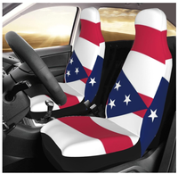 Sarung Jok Mobil Bendera North Dakota Grosir, Pelindung Jok Depan Universal, Sarung Jok Bucket Full Wrap untuk Otomotif SUV