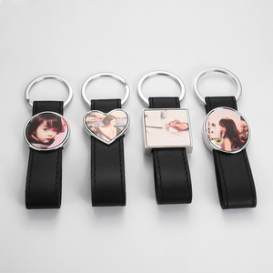 Custom Keychain PU Leather Souvenir Gifts Hot Sale Sublimation Blanks for Valentine's Day Gifts
