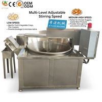 Friteuse industrielle à gaz grande capacité avec filtration automatique de l'huile pour la transformation des aliments frits