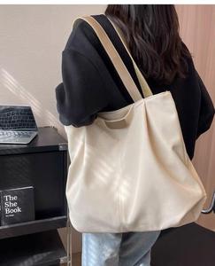 PLAYMAX Summer Fashion Custom Eco-Friendly Superior Quality Large Capacity Casual Minimalist Versatile Canvas <b>Tote</b> <b>Bags</b> Zipper - Product Image 6