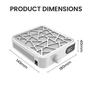 Aspirateur à poussière pour ongles professionnel, mini, silencieux, grande aspiration, 6000 tr/min, rechargeable USB-C, type turbo, best-seller - Product Image 6