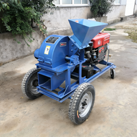 Broyeur à bois diesel portable certifié CE |   Haute productivité, capacité de 2T/H, diamètre maximal de 12 cm pour la sciure de bois