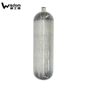 Cilindro de Aire de Fibra de Carbono Duradero de 6.8L y 4500 psi para Pistola de Aire <span class=keywords><strong>PCP</strong></span> y Buceo, Botella de Gas HPA Ligera de Alta Presión - Product Image 1