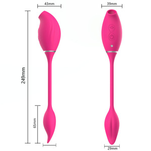Vibromasseur gode pour femmes Sex Toys Godes couple Lesbian Female Egg Jumping Masturbateur Second Tide Suction Device Clitoral <span class=keywords><strong>Stimu</strong></span> - Product Image 4