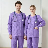 Uniforme de travail pour spa, tunique de spa en polyéthylène à col en V et manches courtes, uniforme de massothérapeute, vente en gros, salon de beauté, séchage rapide