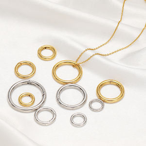 Kancing Gesper Pegas Bulat Lapis Emas 18k Baja Anti Karat Grosir untuk Pembuatan Perhiasan Kalung Gelang Aksesoris Perhiasan - Product Image 3