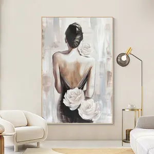 100% Handgemaakte Portretten Mooi Meisje Naakt Muur Kunst Terug Figuur Foto 'S Sexy Meisje Olieverfschilderij Op Canvas Kunst Voor Hotel Decor