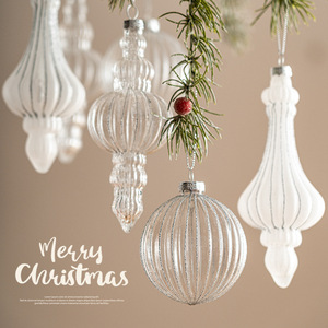Boule de Noël en verre transparent 8/16cm suspendue pour <span class=keywords><strong>Navida</strong></span> brillant pendentif de Noël nouvel an Decora - Product Image 2
