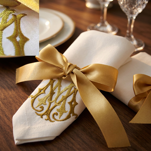 ปักMonogramผ้าไหมผ้าเช็ดปาก - Product Image 3