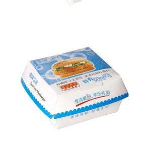 Çevre dostu yağlı özel baskılı Hamburger kutusu Fast Food ambalaj konteyner için özel beyaz karton <span class=keywords><strong>Burger</strong></span> kutusu suşi - Product Image 3