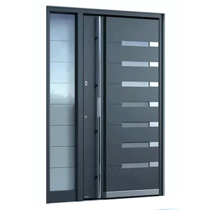 창이 48 X 96 인치 모던 알루미늄 피벗 도어 디자인, 주택 출입문용 - Product Image 6