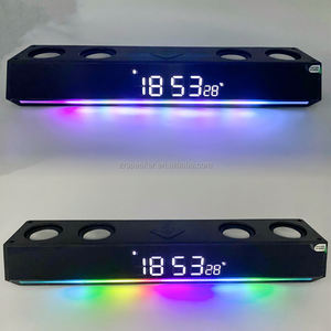 Barra de Sonido A4 <span class=keywords><strong>para</strong></span> Juegos, Altavoz con Batería de 20w, Alarma Personalizada, Reloj Despertador Inteligente con Batería de 24H, Altavoz Estéreo <span class=keywords><strong>para</strong></span> TV con Bajos - Product Image 2