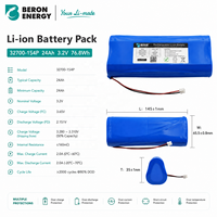 Pack de batteries LiFePO4 32700 3.2V 24Ah 1S4P rechargeable pour traceur GPS de bétail, antivol, OEM