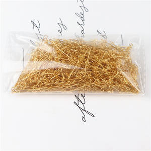 Aiguille en forme de 9, aiguille en forme de 9, fil d'oreille, boucles d'oreilles, boucles d'oreilles et oreille, plaqué métal et couleur or - Product Image 5