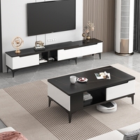 Mobilier de salon en bois MDF de haute qualité au design luxueux Meuble TV Meuble TV Table basse