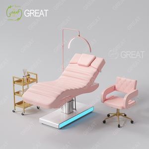 Lujosa mesa de masaje rosa con 3 motores, calefacción eléctrica, cama facial cosmética, nuevo diseño moderno, terapia de tratamiento, cama médica - Product Image 1