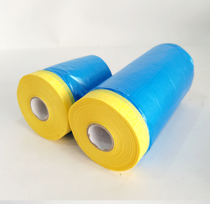 HDPE Masking Film <strong>Plastic</strong> Pre-taped Painting Spray Film <strong>Tape</strong> Used Crepe Paper Washi Paper Masking Film for Car Protection - Product Image 2
