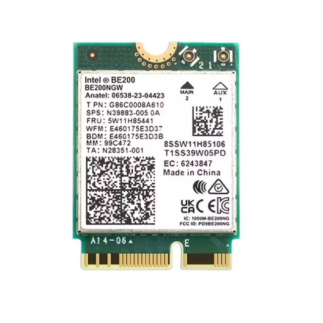 WiFi 7 Intel BE200 Network Card Bluetooth 5.4 Tri Band 2.4G/5G/6GHz 8774Mbps M.2 Wireless Adapter Better Than Wifi 6E BE200NGW