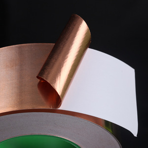 Ruban adhésif en feuille de cuivre, épaisseur 0,05 mm, adhésif simple face, dissipation de la chaleur, ruban conducteur pour l'électronique - Product Image 1