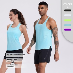 Hombres y mujeres ligero transpirable sin costuras correr camiseta hombres al aire libre maratón Singlets Racing <span class=keywords><strong>chaleco</strong></span> correr <span class=keywords><strong>chaleco</strong></span> sin costuras - Product Image 1