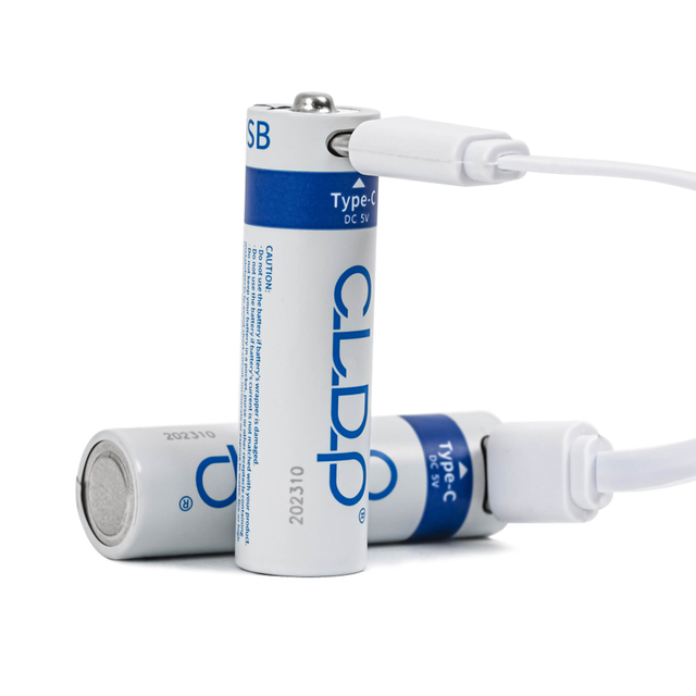 Logo Brand Custom Lithium Ion Usb Rechargeable Battery 1.5v 2600mWh AA 750mWh AAA Li-ion Type-c Port Cylindrical  Batteries 4pcs