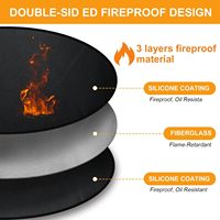 Tapis de table rond très vendu, élégant, réutilisable, double face, en silicone et fibre de verre, résistant à la chaleur, protection de dessus de table